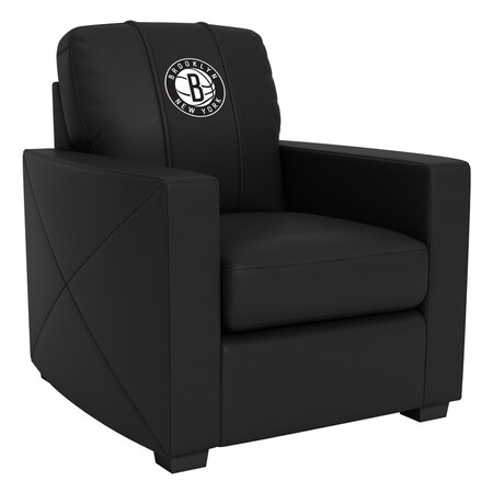 Dreamseat Silver Club Chair with Brooklyn Nets Secondary Logo XZ7759002CHCDBK-PSNBA31072